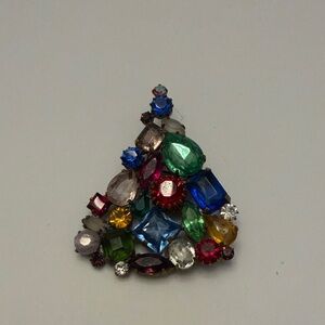 Multicolor Gemstone Brooch